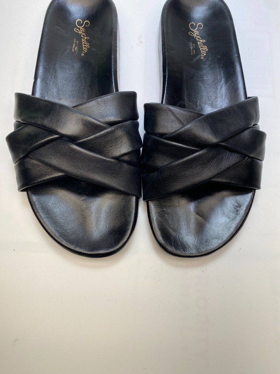 Seashel Low Sandals ブラック サンダル Seychelles Womens Low Key Glow Up Leather Black Sandal Sz 10 | eBay