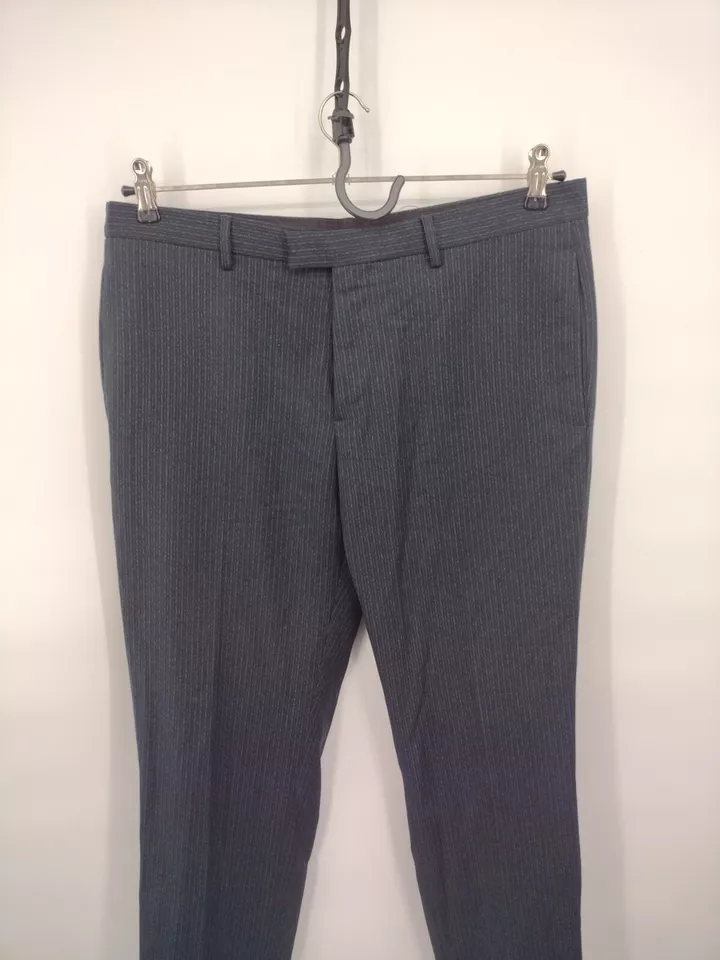 Pantalones de vestir Calvin Klein para hombre 34x30 azul a rayas frente plano pantalones chinos caquis Foto 2 de 4
