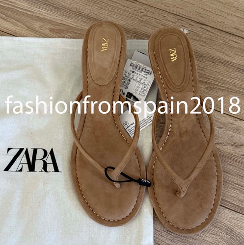 ZARA NEW WOMAN MID KITTEN HEEL SUEDE HEELED SANDALS SHOES BROWN 35-42 2331/510/1 - Picture 2 of 2