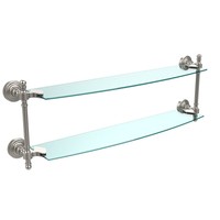 Allied Brass Rw-34/18-abz 18 Double Glass Shelf Antique Copper Allied Brass Rw-34/18-abz 18 Double Glass Shelf Antique Copper
