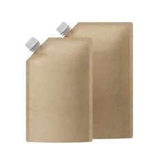 Bulk Brown Kraft Corner Pouring Wide Mouth Twist Cap for Concealing Beverage