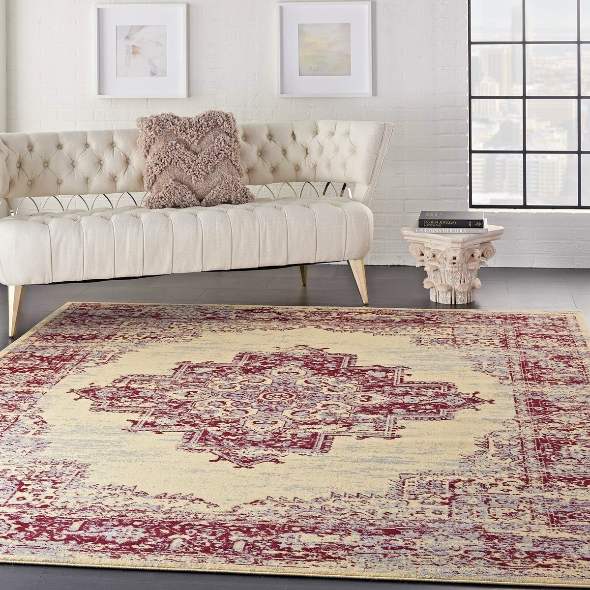 Thảm Đỏ Phòng Khách Tạo Không Gian Sống Đầy Ấn Tượng