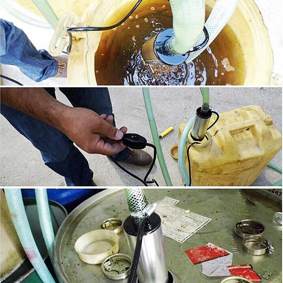 12V Minipumpe 38mm 30L/Min Tauchpumpe Wasserpumpe Auto Diesel Öl Transfer Pumpe~ - Bild 4 von 4