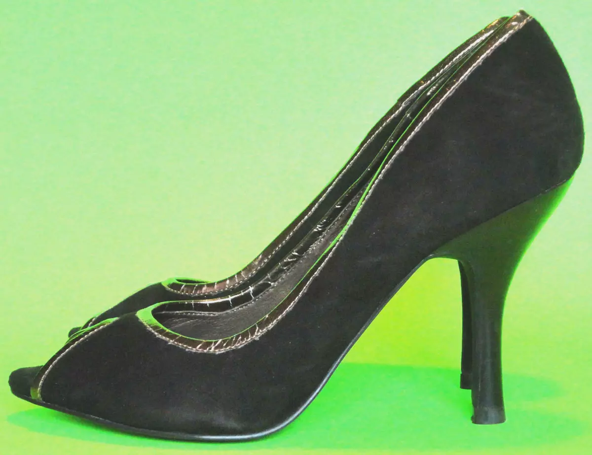 STEVE MADDEN Size 8.5 Anabelle Brown and Gold Peep Toes VG eBay