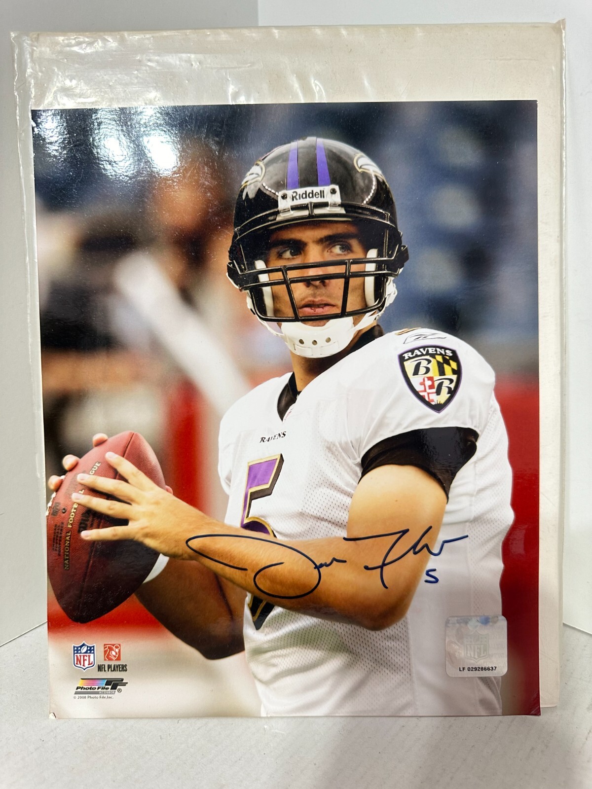 Joe Flacco Autographed Signed Baltimore Ravens 8x10 Photograph- Super Bowl Champ 