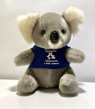 VTG 1985 Gray Koala Bear Plush Stuffed Animal 9” Sitting
