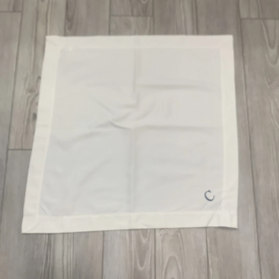 Pottery Barn Embroidered “C” Linen Napkins White Set of 5 - Image 3 of 4