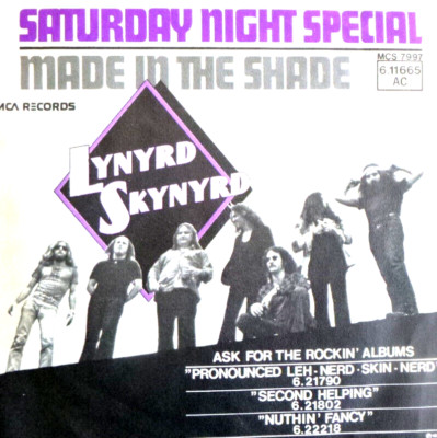 7'' 1975 ROCK KULT RARE IN MINT- ! LYNYRD SKYNYRD : Saturday Night Special
