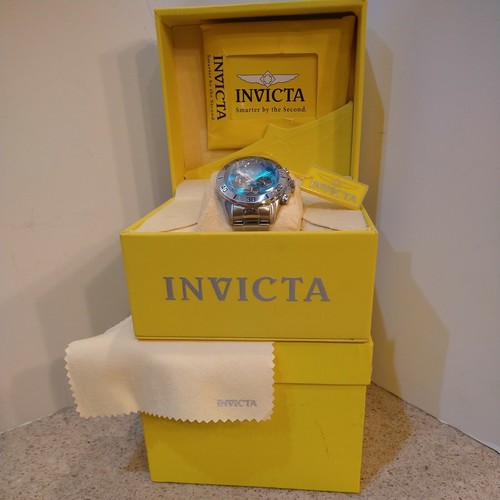 Invicta SS Chronograph 100M wasserdicht NiteGlow 18956 Flame Fusion Kristall neu mit Etikett - Bild 2 von 5