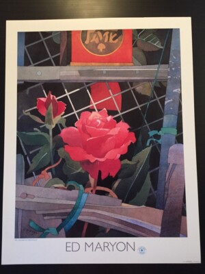 MR HASHIMOTO'S GREENHOUSE POSTER RED ROSE ED MARYON 1987 CEDAR TREE STUDIOS 1987
