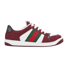 GUCCI Screener 1020 Men's Rosso Ancora GG Canvas Sneakers New