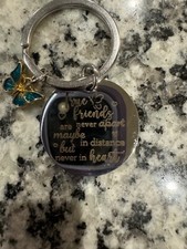 Friendship Keychain with Butterfly Charm