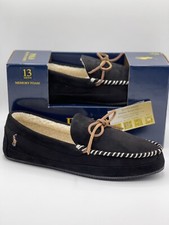Polo Ralph Lauren Men's Black Moccasin Slippers 13 - Memory Foam Comfort