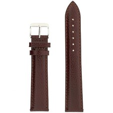 Watch Band Mens Long Genuine Leather Dark Brown LEA1690