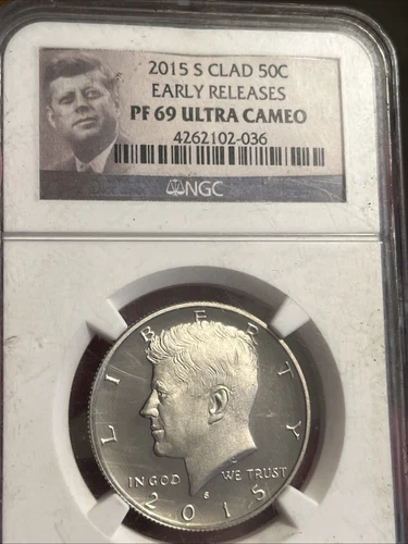 2015 S KENNEDY EARLY RELEASES NGC PF69 ULTRA CAMEO CLAD HALF DOLLAR