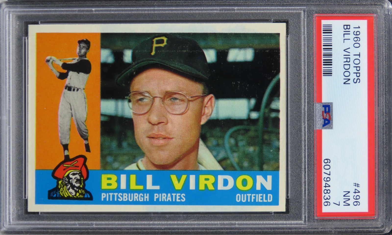 1960 Topps Bill Virdon #496 PSA 7 NM