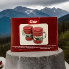 Vintage NOS COCA COLA Tin/Metal Salt and Pepper Shakers - New In Original box