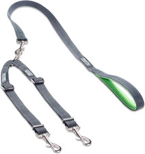 Double Dog Leash - Double Leash for Two Dogs No Tangle Design. Split Lead for 2