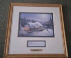 THOMAS KINKADE "PEACE ON EARTH" Framed/Mat COLLECTORS 1996 Certificate Authentic — photo 2