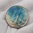 1993 American Silver Eagle 1oz .999 Round Coin TONER Blue Rays COOL!