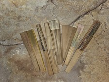 Lot Of 8 Vintage Antique Hand Fans Asian Victorian Style