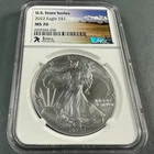 2022 Silver Eagle NGC MS70, U.S. States Series - IOWA (89925)