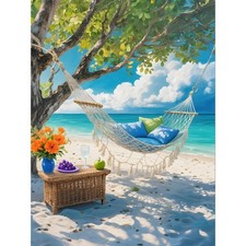 Beach Landscape Paint by Numbers Kit for Adults DIY Canvas Home Wall Art Decor