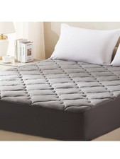 SLEEP ZONE Mattress Pad Cover Memory Foam Pillow Top Cooling Overfilled Topper