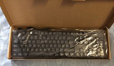 Full-size USB Wired Computer Keyboard Standard 104-key Layout Black  New Open Box