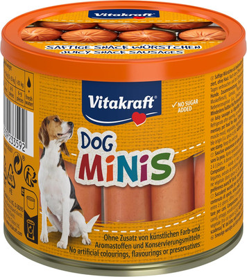 Vitakraft Dog Minis Hundeleckerli Geflügel Würstchen 120 g