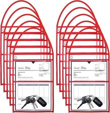 30 Pack Shop Ticket Holders 9 X 12 Inch Work Order Plastic Sleeves Job Ticket Ho