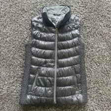 Calvin Klein Vest Womens Small  Silver Performance Feather Down Puffer Jacket