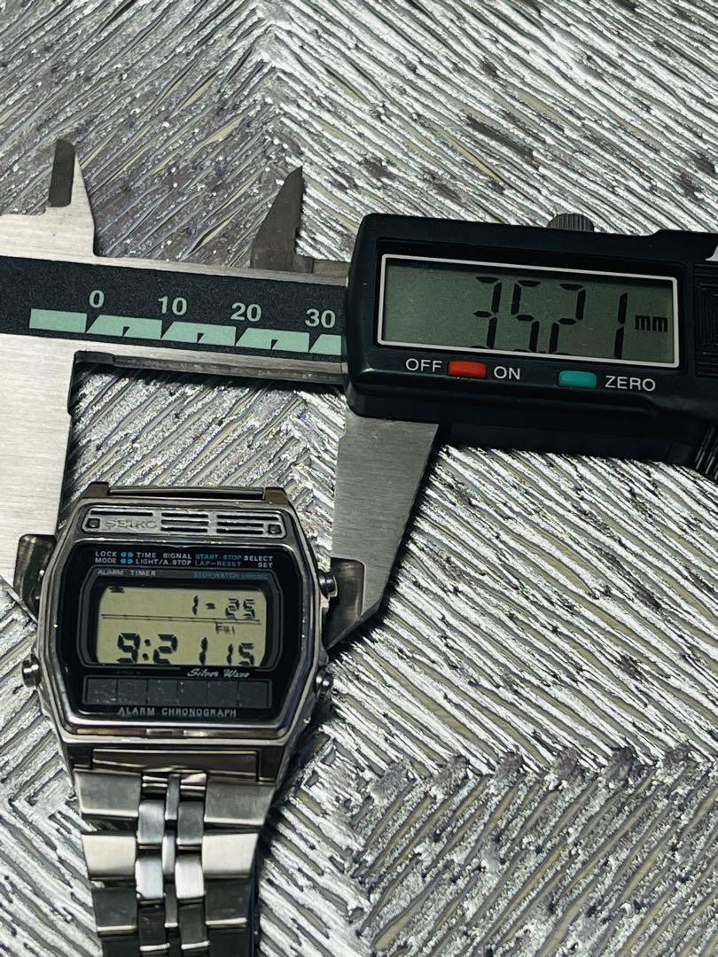 Seiko Silverwave A258-5000 Vintage Digital Slv Blk St.Steel