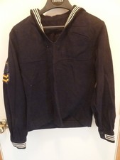 US Navy Crackerjack Men 100 Wool Blue Dress Jumper Top Sz 38R 1971 Vietnam USN