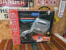 SEGA Genesis MK-1631 Home Console with Original Box 1 controller Sonic 2