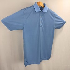 Peter Millar Summer Comfort Polo Shirt Mens Medium Blue SS Stretch Performance