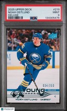 Noah Ostlund Young Guns Deluxe /250 PSA 9 2025-26 UD Upper Deck