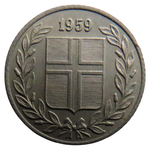 1959 Iceland 25 Aurar Coin