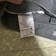 Carhartt Rugged Flex Relax Fit Canvas Work Shorts Gravel Gray 102514 42x9.5