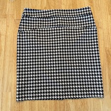 MICHAEL Michael Kors Black White Houndstooth Pencil Skirt Women Size 10