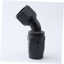 -12 AN 45 Degree Swivel Hose End Fitting Aluminum Black 12AN 45 Degree - Black