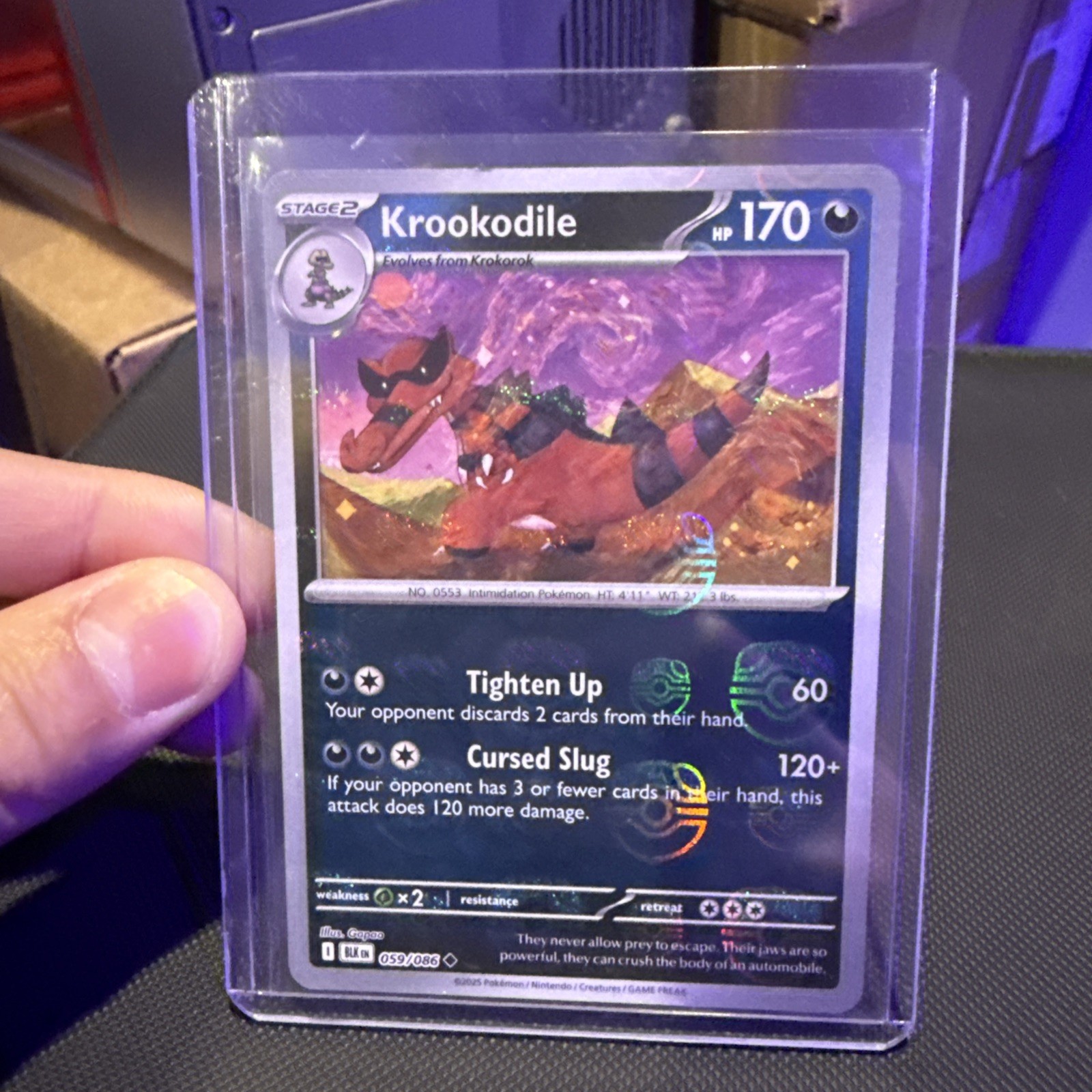 Krookodile 059/086 Master Ball - Black Bolt - Near Mint - Pokemon TCG