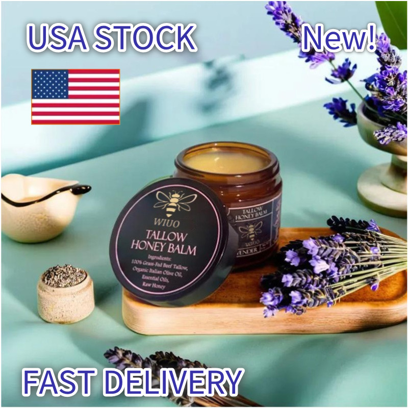 Organic Grass-Fed Beef Tallow Balm with Raw Honey - Lavender Moisturizing Cream