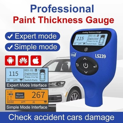 Profi Schichtdickenmessgerät 0,0-5000μm Upgrade Autolacktester Drei-C
