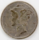 VG Cleaned 1921 D Mercury Dime