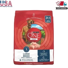 Dry Dog Food for Large Adult Dogs High Protein Nutrition Real Chicken 31.1lb Bag