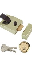 Deadlocking Security Night Latch, Brass 60mm Backset B-89-BLX-PB-60