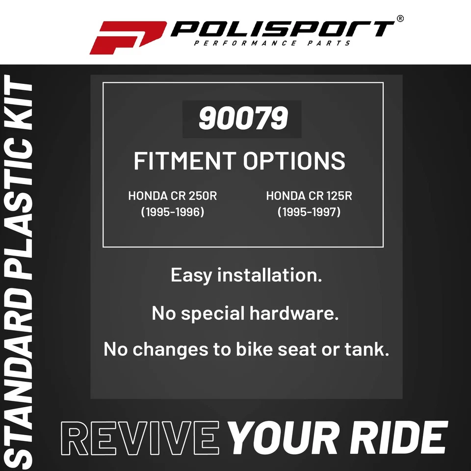 Kit de plástico Polisport MX para Honda CR125R/CR250R 1995-97, OEM rojo/blanco Foto 3 de 4