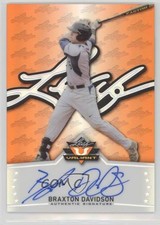 2014 Leaf Valiant Orange Prismatic 46/50 Braxton Davidson #BA-BD1 Auto 0af