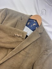 Lauren Ralph Lauren Men Brown Corduroy Elbow Patch Two Button Blazer 46L NWoT